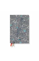 Granada Turquoise (Moorish Mosaic) Mini 12-month Horizontal Softcover Flexi Dayplanner 2025 (Elastic Band Closure)