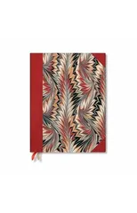 Rubedo (Cockerell Marbled Paper) Ultra 12-month Day-at-a-time Softcover Flexi Dayplanner 2025 (Elastic Band Closure)