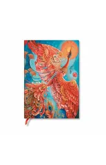 Firebird (Birds of Happiness) Midi Lined Hardback Journal (Elastic Band Closure)