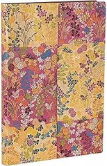 Kara-ori Pink (Japanese Kimono) Midi Lined Softcover Flexi Journal (Elastic Band Closure)