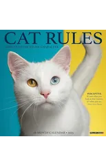 Cat Rules 2025 12 X 12 Wall Calendar