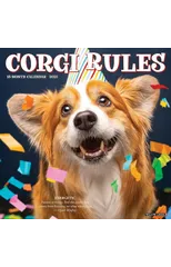 Corgi Rules 2025 12 X 12 Wall Calendar