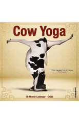 Cow Yoga 2025 7 X 7 Mini Wall Calendar