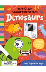 Wipe-Clean Sticker Funny Faces Dinosaurs