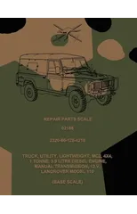 Repair Parts Scale, Truck, Utility, Lightweight, MC2, 4x4, Land Rover Model 110 (Base Scale)