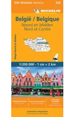 Belgium North & Central - Michelin Regional Map 533
