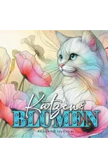 Cats and Flowers Coloring Book for Adults