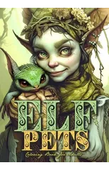 Elf Pets Coloring Book for Adults