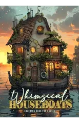 Whimsical Houseboats Coloring Book for Adults