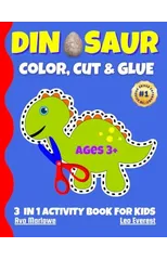Dinosaur Color, Cut & Glue