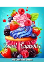 Sweet Cupcakes Coloring Book