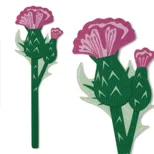 Flower Bookmarks - Thistle
