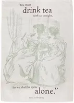 Tea Towel Recycled Cotton - Pulteney Press (Jane Austen)