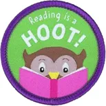 Reading is a Hoot Sew On Patch