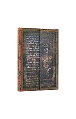 2026 Michelangelo Handwriting (Embellished Manuscripts Collection) Mini 18-month Horizontal Hardcover Flexi Dayplanner 2025-2026 (Wrap Closure)