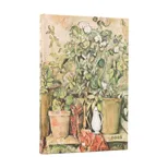 2026 Cezanne's Terracotta Pots and Flowers Mini 12-month Horizontal Hardcover Flexi Dayplanner 2026 (Elastic Band Closure)