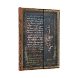 2026 Michelangelo, Handwriting (Embellished Manuscripts Collection) Midi 12-month Verso Hardcover Flexi Dayplanner 2026 (Wrap Closure)