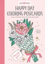 Happy Day Coloring Postcards
