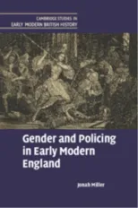 Gender and Policing in Early Modern England