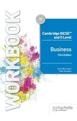 Cambridge IGCSE and O Level Business Workbook Third Edition