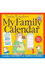 Sandra Boynton's 17-Month 2025-2026 My Family Wall Calendar