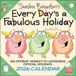 Sandra Boynton's Every Day's a Fabulous Holiday 2026 Wall Calendar