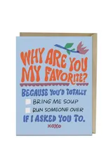 6-Pack Em & Friends Why Are You My Favorite? Greeting Card