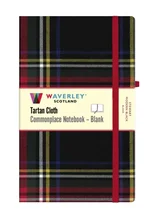 Stewart Modern Black Tartan Hardback Blank Notebook