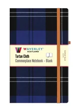 Ramsay Blue Tartan Blank Hardback Notebook