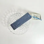 Recycled Leather Bookmark - Dusty Blue