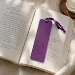 Recycled Leather Bookmark - Purple