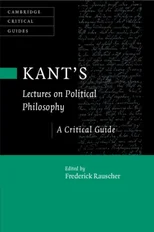 Kant's Lectures on Political Philosophy