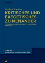 Kritisches Und Exegetisches Zu Menander