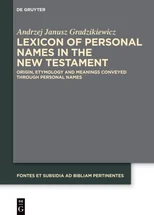 Lexicon of Personal Names in the New Testament