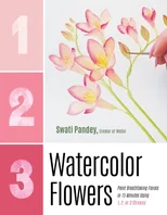 1, 2, 3 Watercolor Flowers